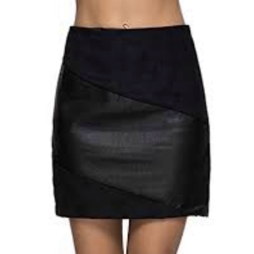 Escalier Faux Leather Skirt Size M